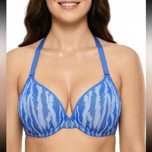 HSIA Blue Printed Underwire Bra - 36C